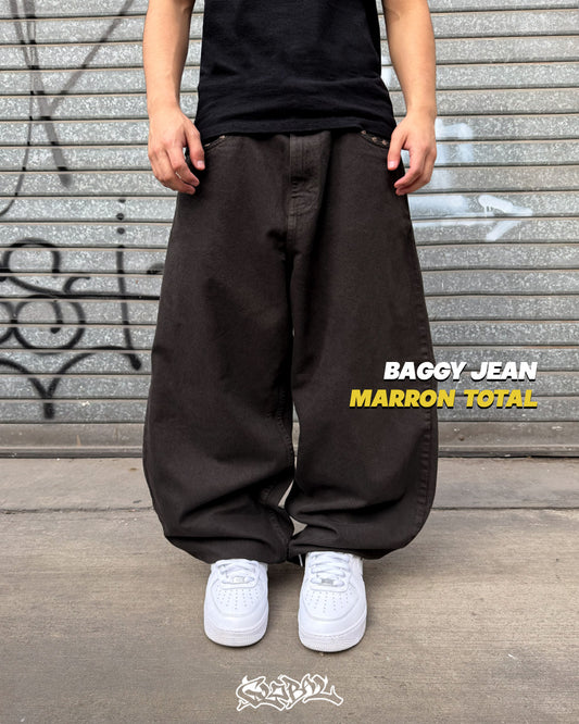 Baggy Jean Marrón Color Entero