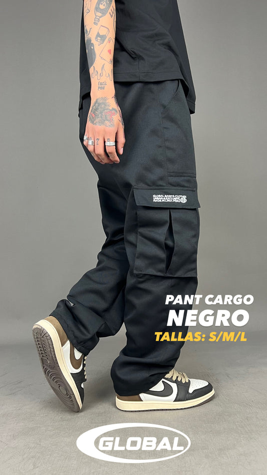Pant Cargo Drill Negro