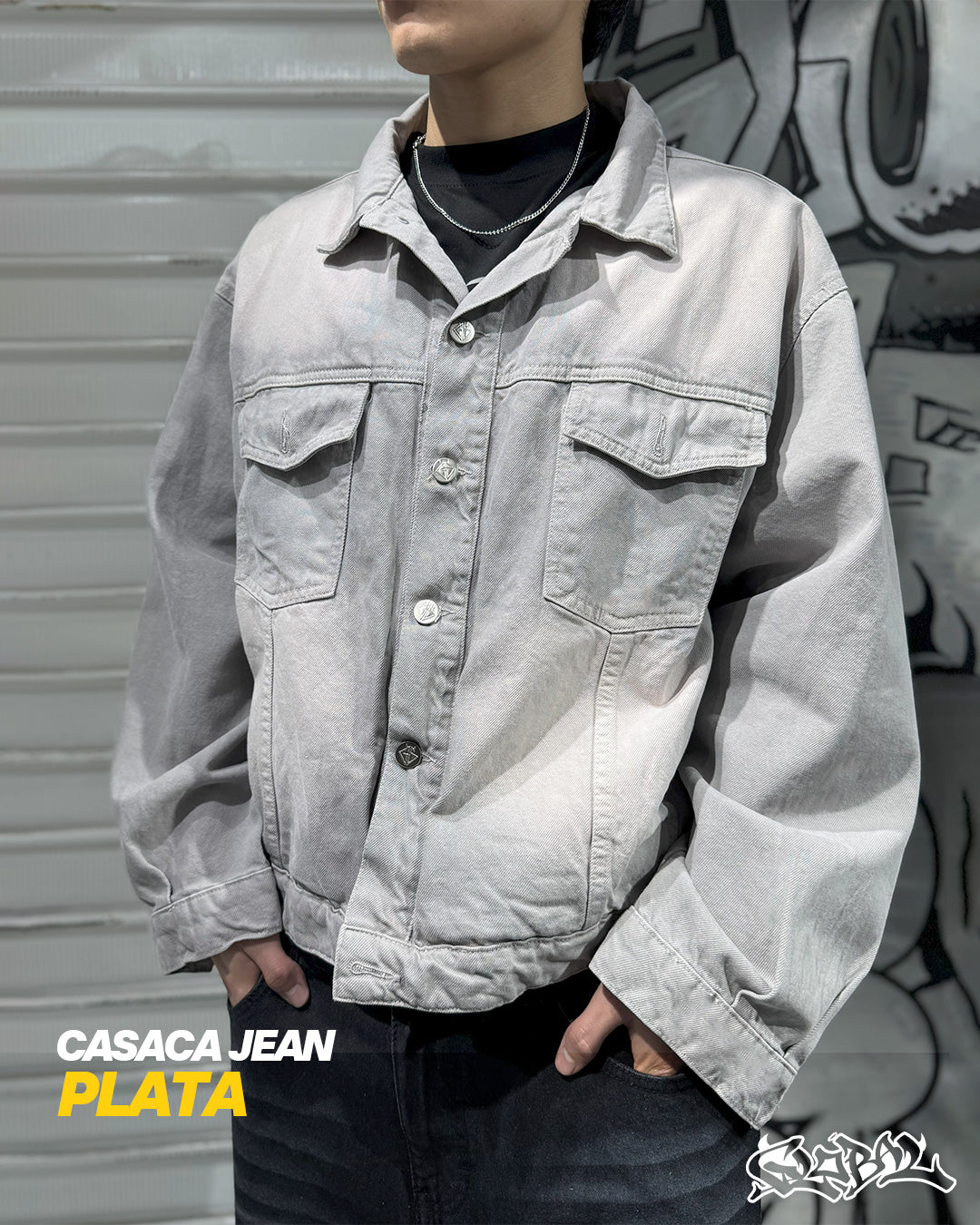 Casaca Jean Plata