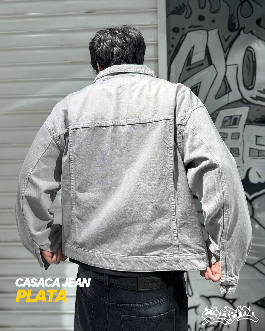 Casaca Jean Plata