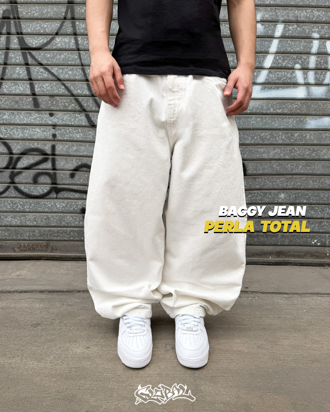 Baggy Jean Perla Color Entero