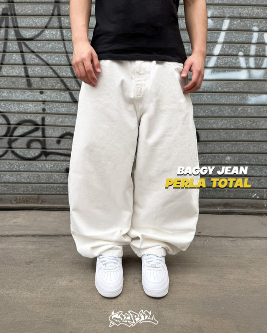 Baggy Jean Perla Color Entero