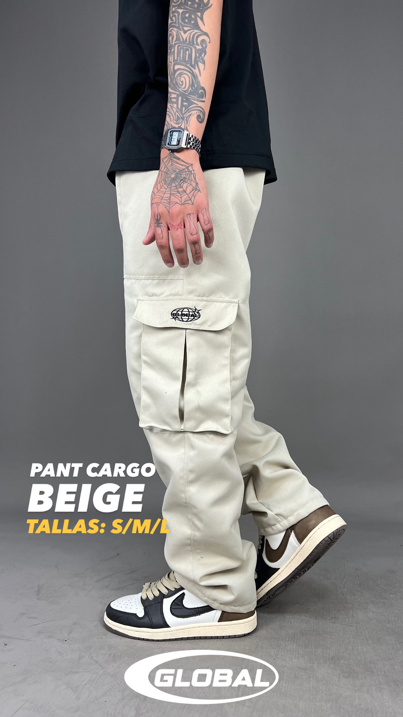 Pant Cargo Drill Beige