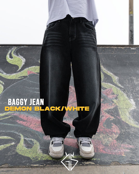 Baggy Jean Demon Black/White
