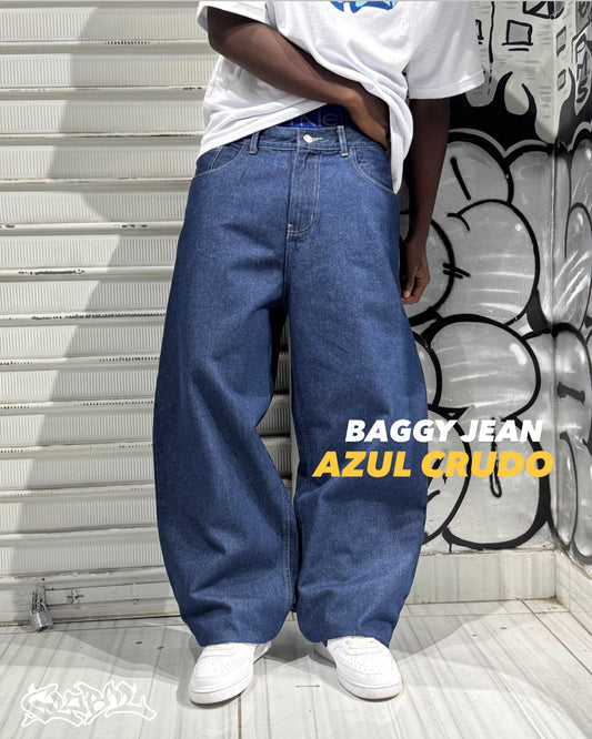 Baggy Jean Azul Crudo