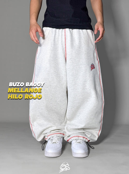 Buzo Baggy Mellange Hilo Rojo