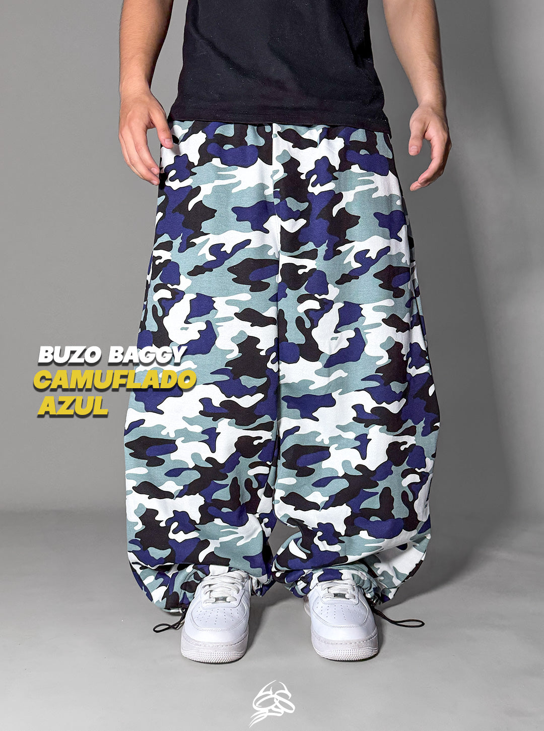 Buzo Baggy Camuflado Azul