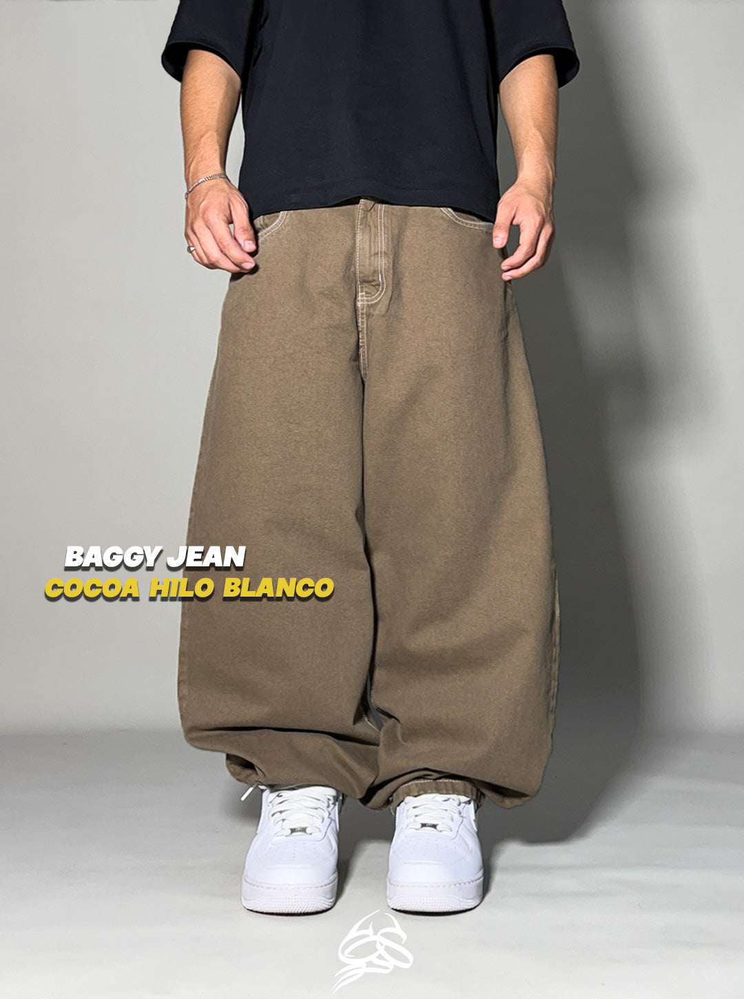 Baggy Jean Cocoa hilo Blanco