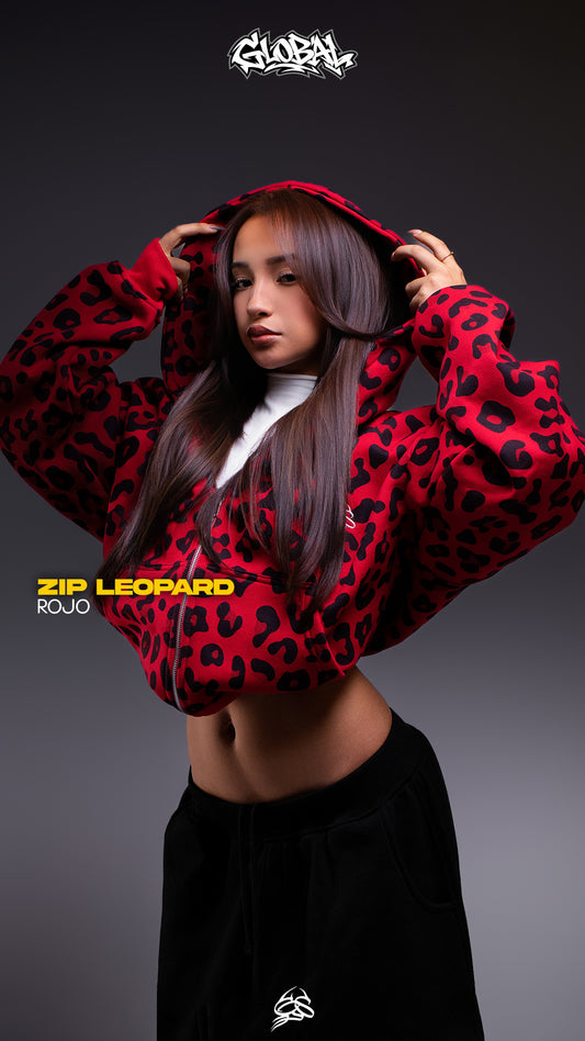 Casaca Leopard Rojo