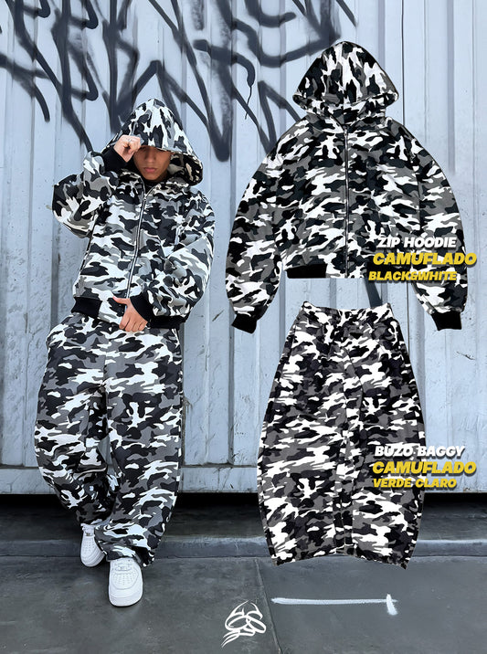 Tracksuit Camo Black/White