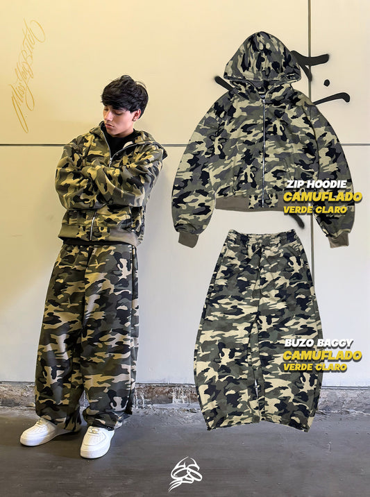 Tracksuit Camo Verde Claro