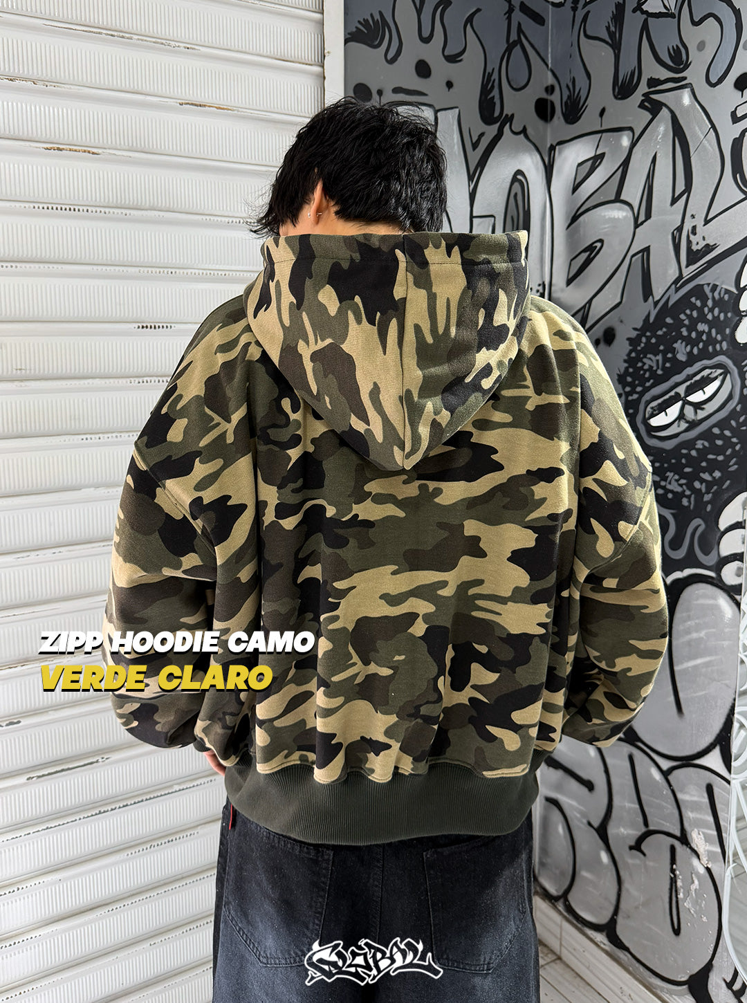 Zip Hoodie Camuflado Verde Claro