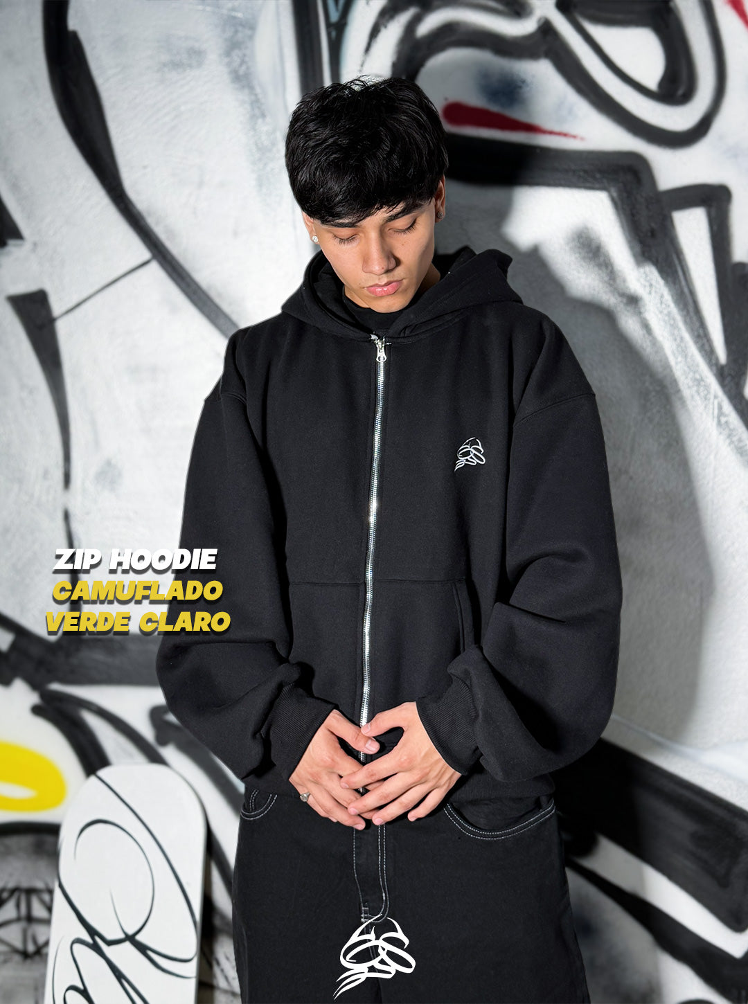 Zip Hoodie Negro